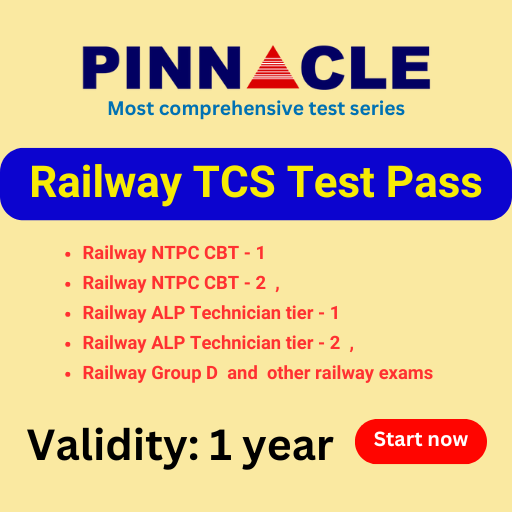 Pinnacle TCS Test Pass  as per new railway exam pattern 